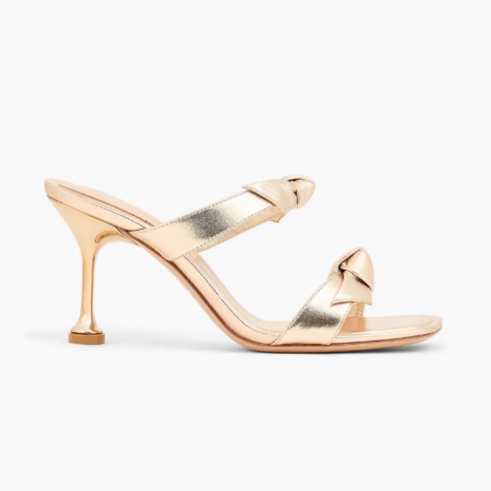 Alexandre Birman Gold High Heel Women Shoes